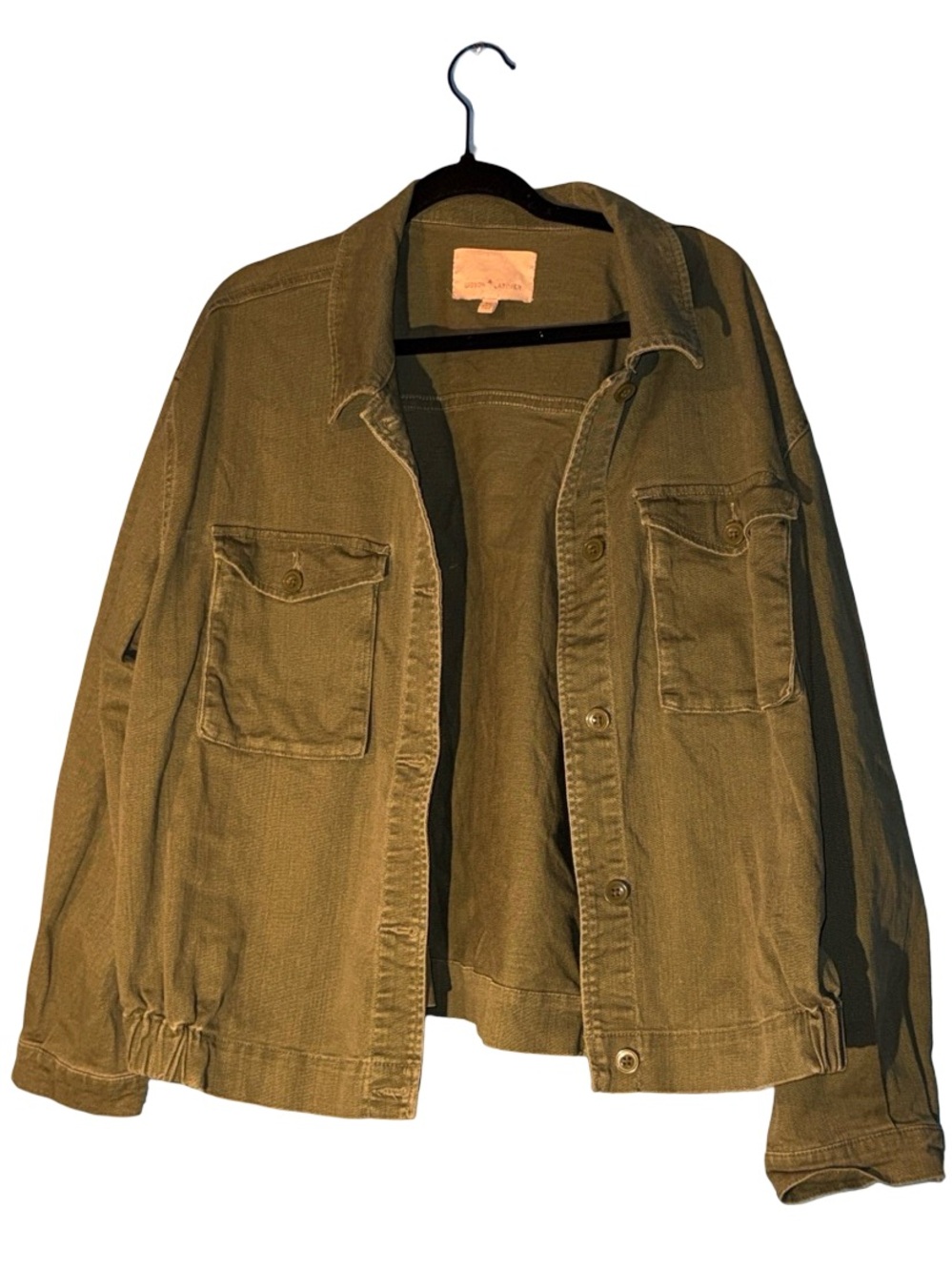 Gibson & Latimer Olive Green womans jeanJacket